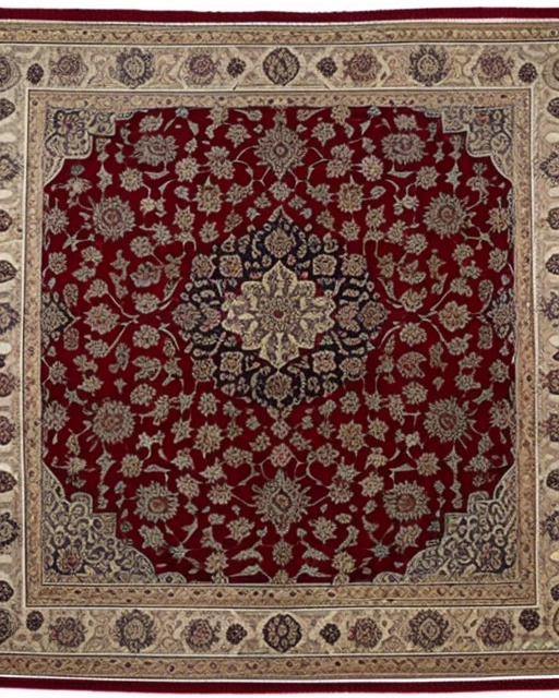 A large, hand-woven Ottoman rug with floral motives